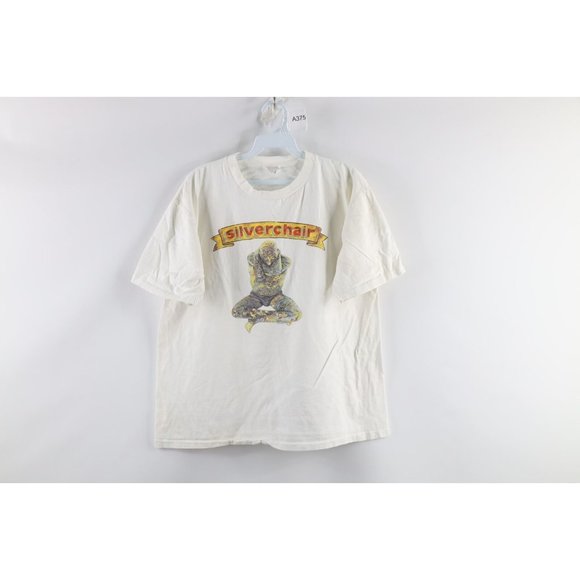 Vintage Other - Vintage 90s Mens Size Large Silverchair Grunge Rock Band Tour T-Shirt White USA